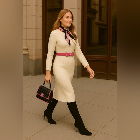 Kate Spade Bow Belt Pink Size L NWT | Vegan Women’s Belt - Picture 1 of 7